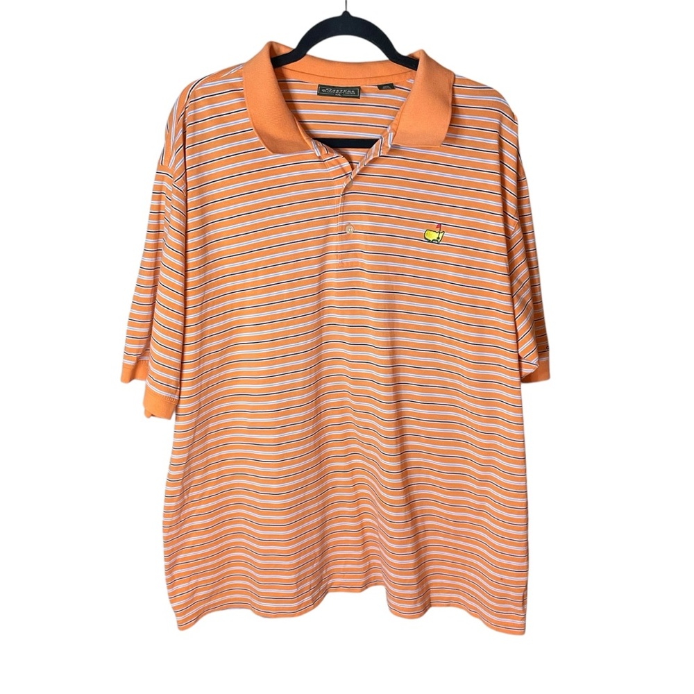 Masters‎ Collection Orange and Blue Striped Golf Polo XXL Augusta Golf